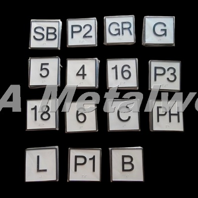 Custom Die-Cast steel 3D Indicator Braille Signage with 3m tape white backgrand and black letter