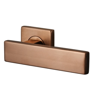 Red Antique Brass Door Handles